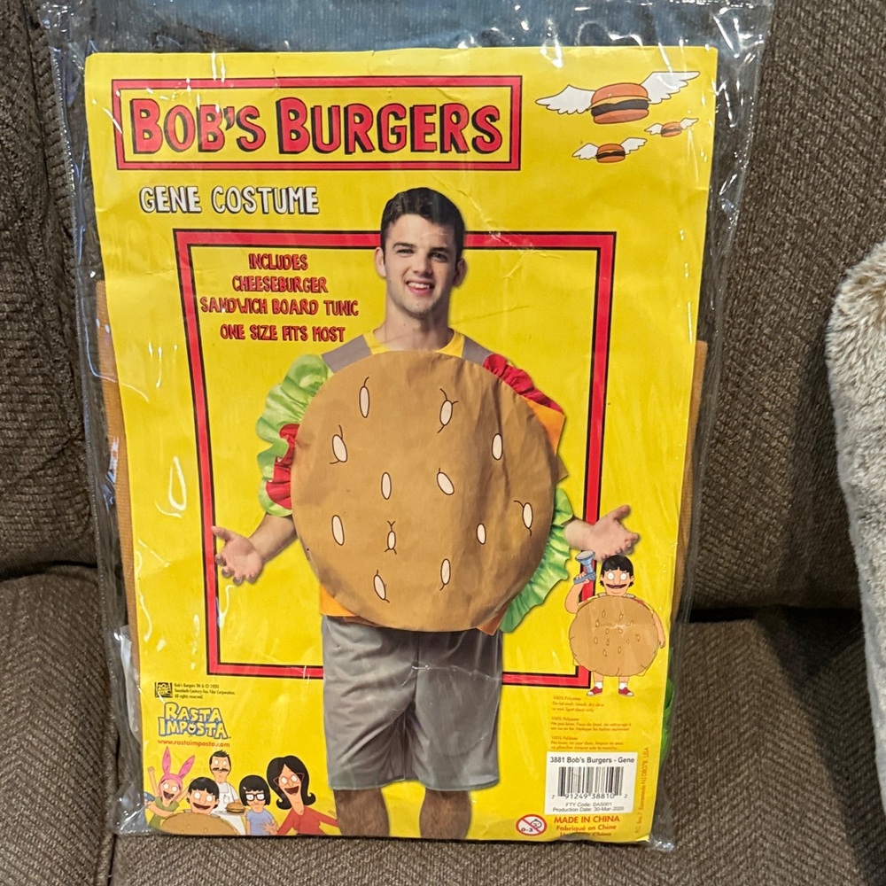 Bob's Burgers Gene Costume - Cheeseburger Design